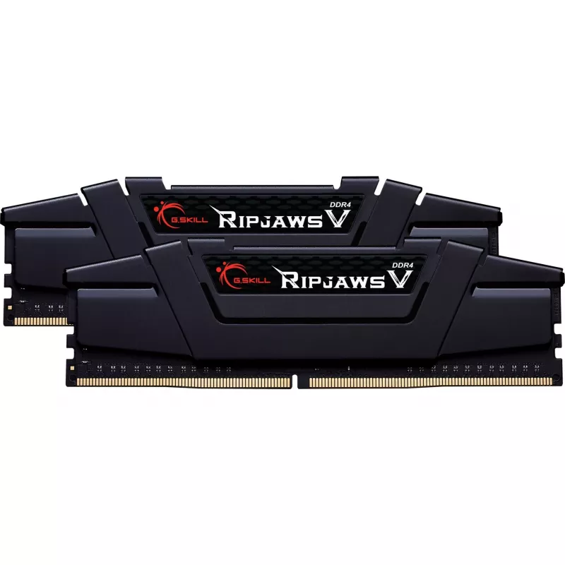 DIMM 64 GB DDR4-2666 (2x 32 GB) Dual-Kit, Arbeitsspeicher schwarz, F4-2666C19D-64GVK, Ripjaws V, INTEL XMP