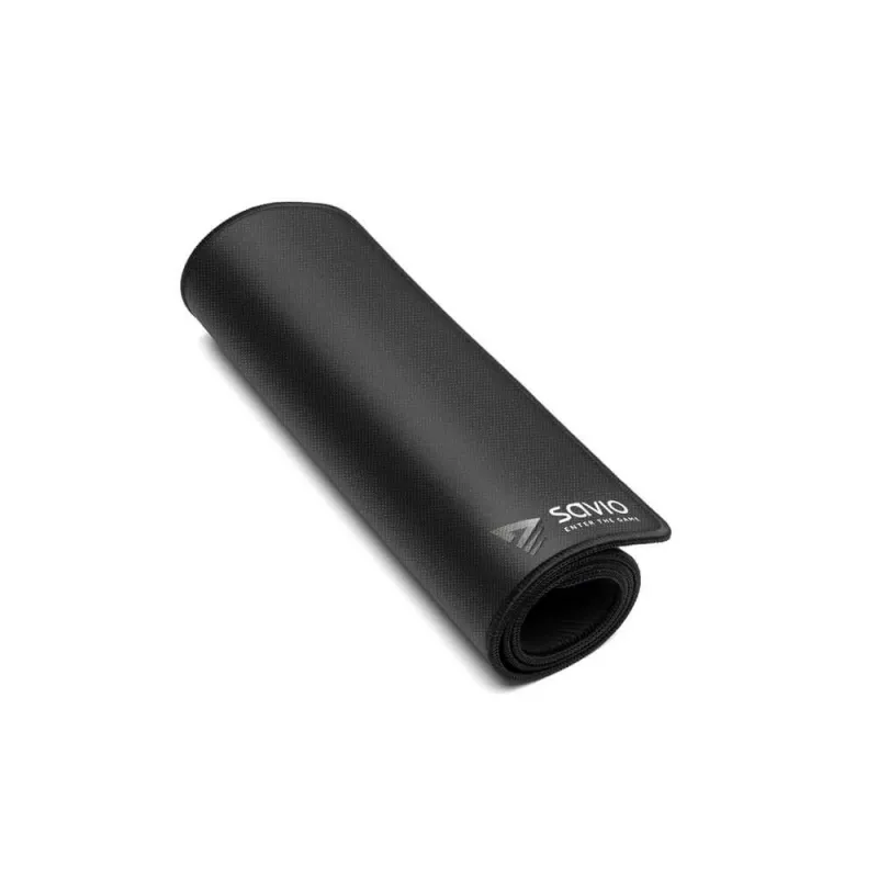 Gaming mouse pad SAVIO Black Edition Precision Control L — 700×300×3 mm, fabric surface, rubber non-slip base, stitched edges