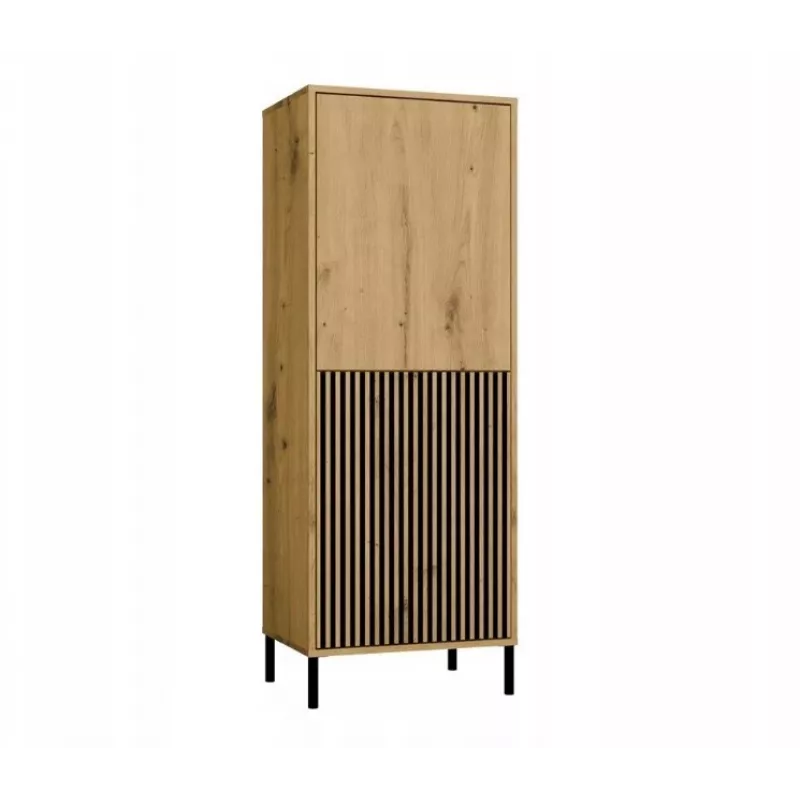 KAMARO 2DK SLIM/GŁ OAK ARTISAN DISPLAY CABINET