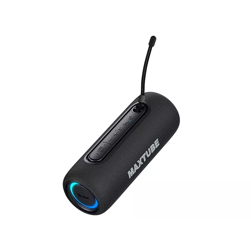 Speakers TRACER MaxTube 20W TWS Bluetooth, black — portable wireless audio, stereo sound