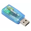 USB External Sound Card Gembird Virtus2 — USB interface, 3.5 mm headphone, blue transparent