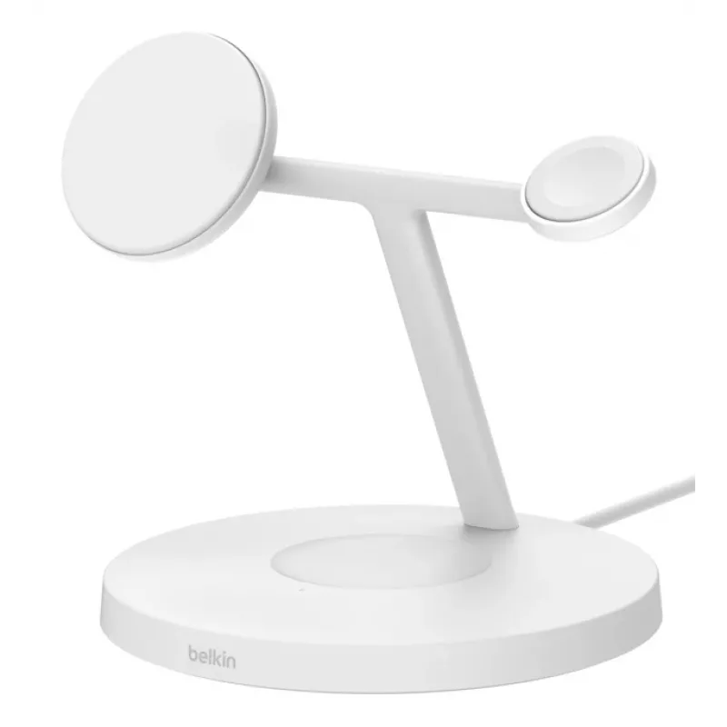 Belkin BoostCharge Pro Headphones, Smartphone, Smartwatch White USB Wireless charging Fast charging Indoor