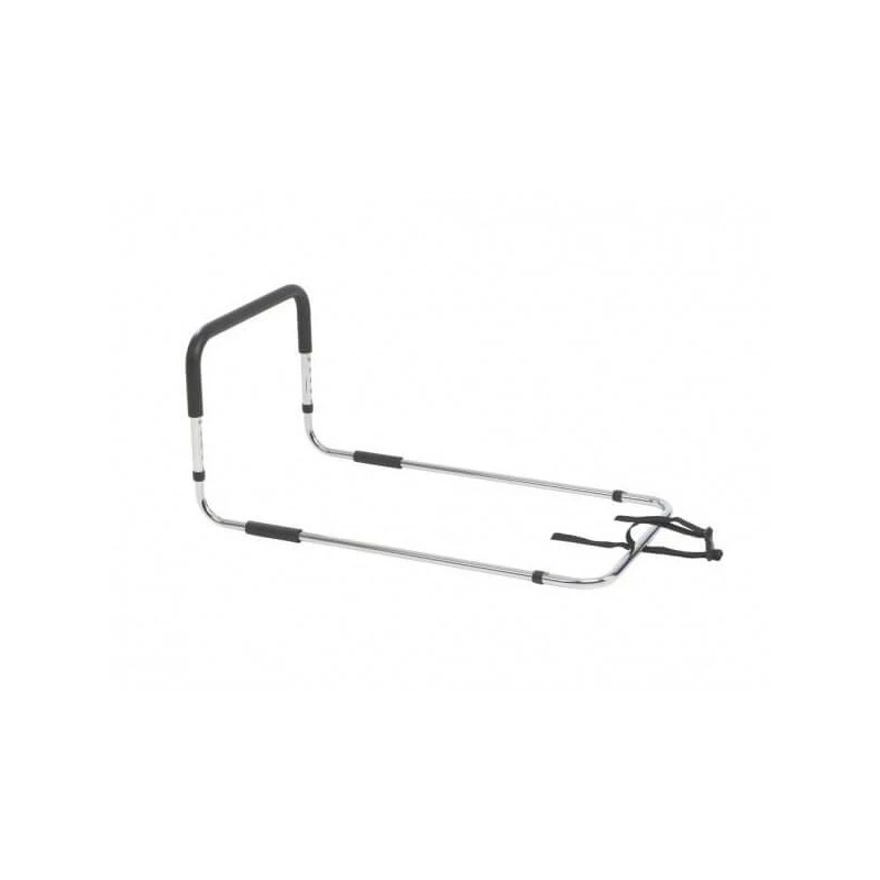 Height-adjustable bed rail for medical bed support