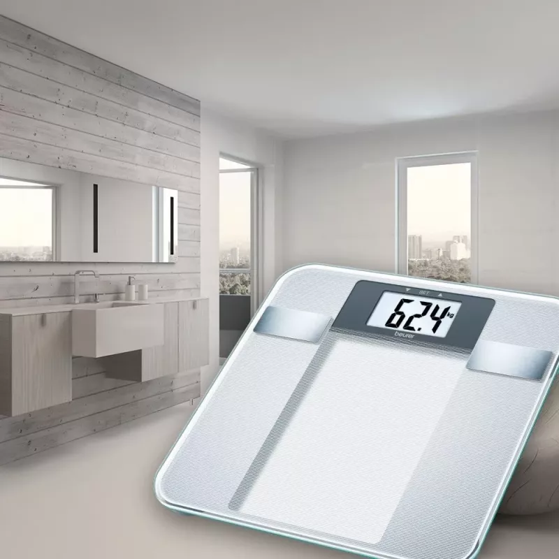 Beurer BG 13 Square Grey, Transparent Electronic personal scale