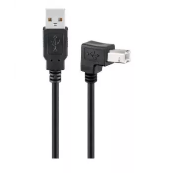 Microconnect USBAB2ANGLED USB cable USB 2.0 2 m USB A USB B Black