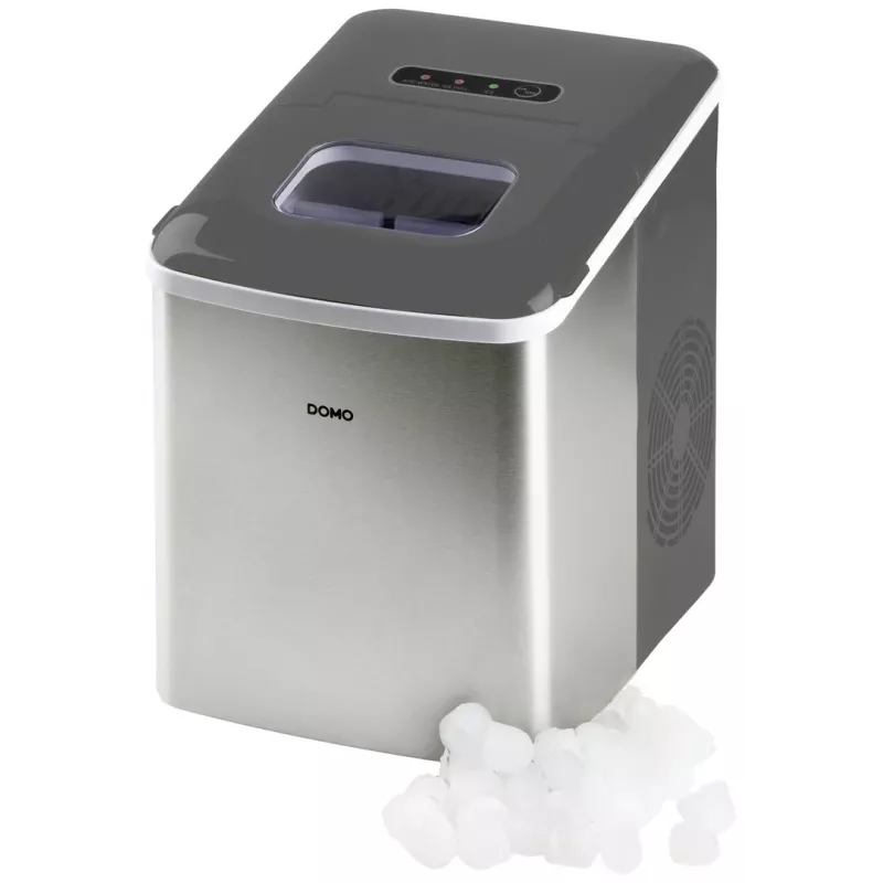 Portable ice cube maker Domo DO9253IB — 12 kg/24h, 1.8 L water tank, stainless steel