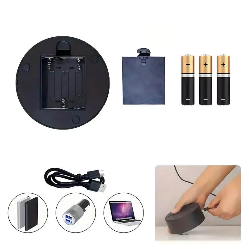 Night lamp Extralink HOME 3D heart optical illusion bedside lamp USB