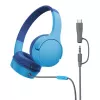 On-ear headphones Belkin SoundForm Mini wired 3.5mm USB-C blue