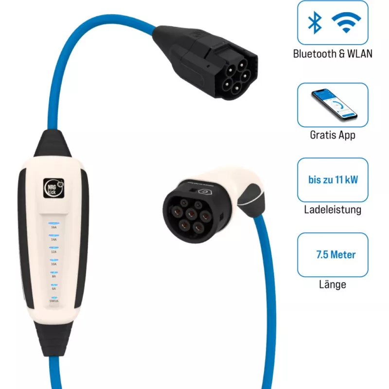 Charging cable NRGkick 17701000 16A 7.5 m for electric vehicle charging