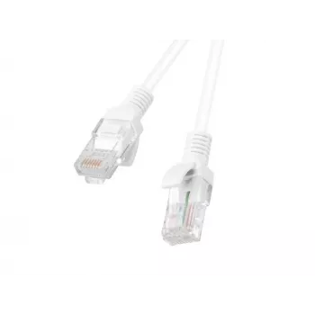 LANBERG network patch cord Cat5e UTP 3 m, stranded 26 AWG, RJ-45 male-to-male, PVC jacket, white