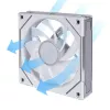 120mm Lian Li UNI FAN SL-INF Wireless ARGB PWM — White, modular magnetic fan system