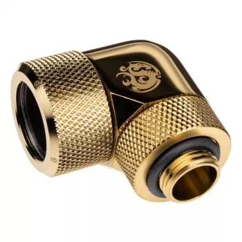 Tubing adapter BitsPower BP-TBE90RMLA16 — brass 1.6 cm diameter computer cooling part