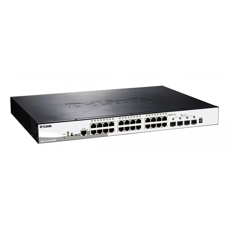 D-Link DGS-1510-28XMP Managed L2/L3 Gigabit Ethernet (10/100/1000) Power over Ethernet (PoE) Black, Grey