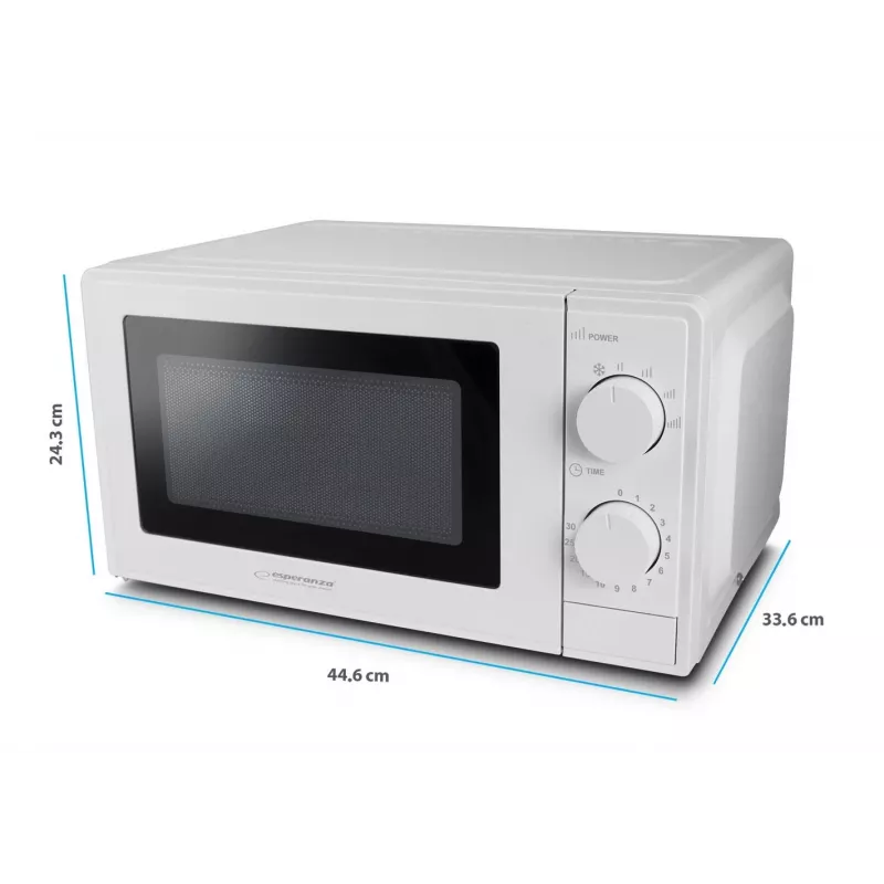 Solo microwave oven ESPERANZA ESTOFADO — 700 W, 20 L, 5 power levels, 24.5 cm turntable, white