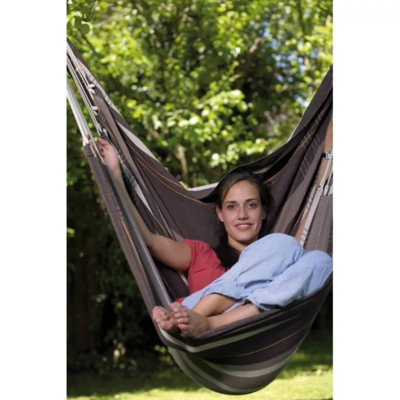 Hanging Chair Brasil Gigante Café AZ-2030320, Camping-Hanging Chair brown/Grey