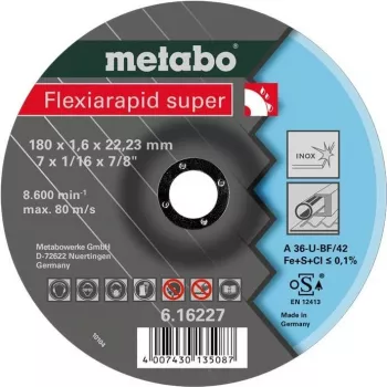 Cutting disc Metabo 616227000 flat centre for stainless steel