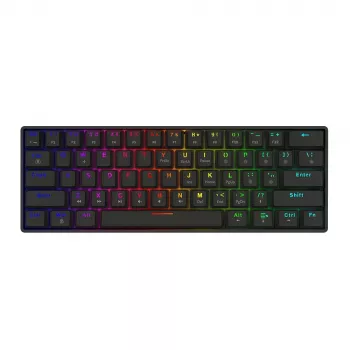 Mechanical gaming keyboard SAVIO BLACKOUT X2 PEACH — 61-key 60% QWERTY, RGB LED, hot-swap, USB Type-A/Type-C, detachable cable