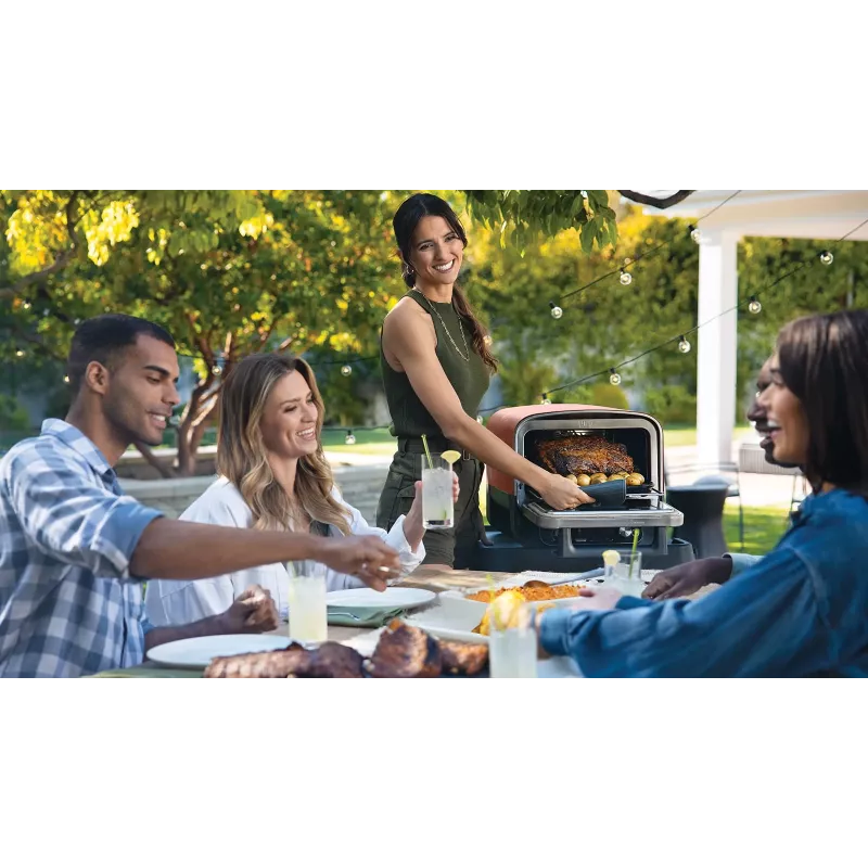 Ninja Woodfire OO101EU Electric Outdoor Oven, Pizza Oven and Smoker, 2400 W
