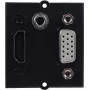 Bachmann 917.226 - 0,2 m - HDMI - VGA - Jack 3.5 mm - HDMI - VGA - Jack 3.5 mm - Male - Female - Black
