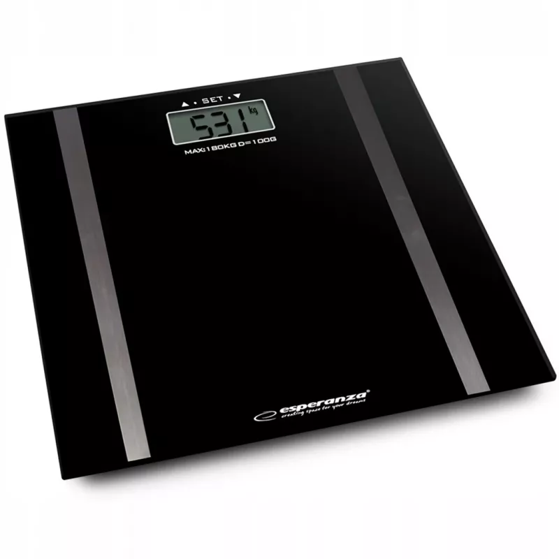 Personal bathroom scale Esperanza EBS018K - electronic, 180 kg, black