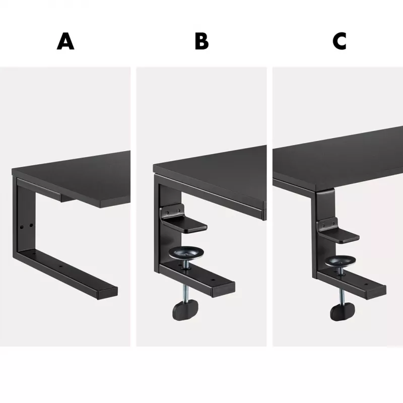 Ergo Office laptop / monitor stand, max. load 20kg, for diag. 13-32, black, ER-303 B