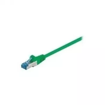 Wentronic Goobay CAT 6a Patch Cable, S/FTP (PiMF), Green, 1 m - LSZH Halogen-Free, Copper (93681)