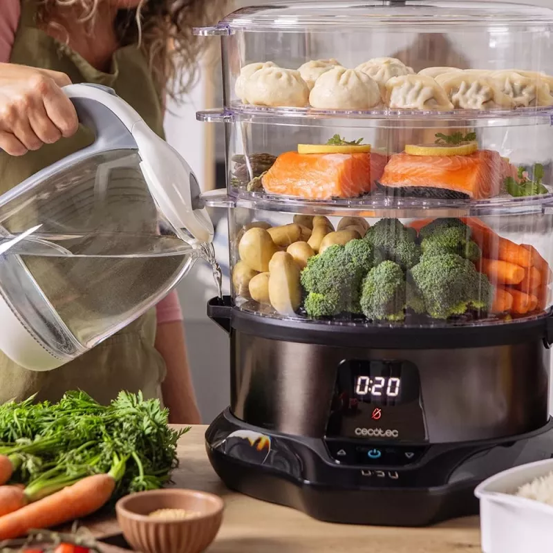 Cecotec Food Steamer | Vapovita 3000 Pro | 1000 W | Number of baskets 3