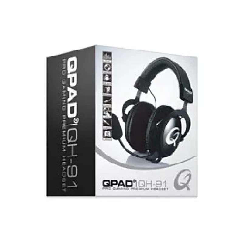 Headset QPAD QH-91 wired head-band, circumaural, 15–25000 Hz, 2 m cable, black