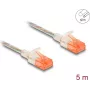 Network Cable DeLOCK RJ45 Cat.6A U/UTP Slim 5m Transparent
