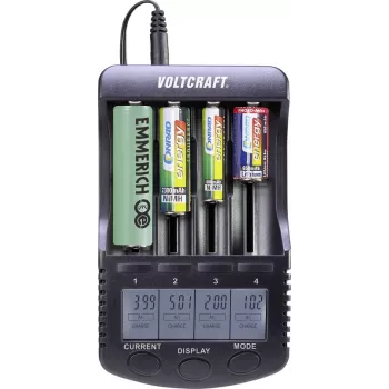 VOLTCRAFT Rundzellen-Charger NiMH, NiCd, LiIon CC-2 Mignon (AA), Micro (AAA), Baby (C), Sub-C, 26650, 26500, 18650, 1 (VC-8066555)