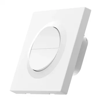 Two-channel smart wall switch Sonoff MINI-2GS-E — compact in-wall relay for two circuits, Matter-compatible