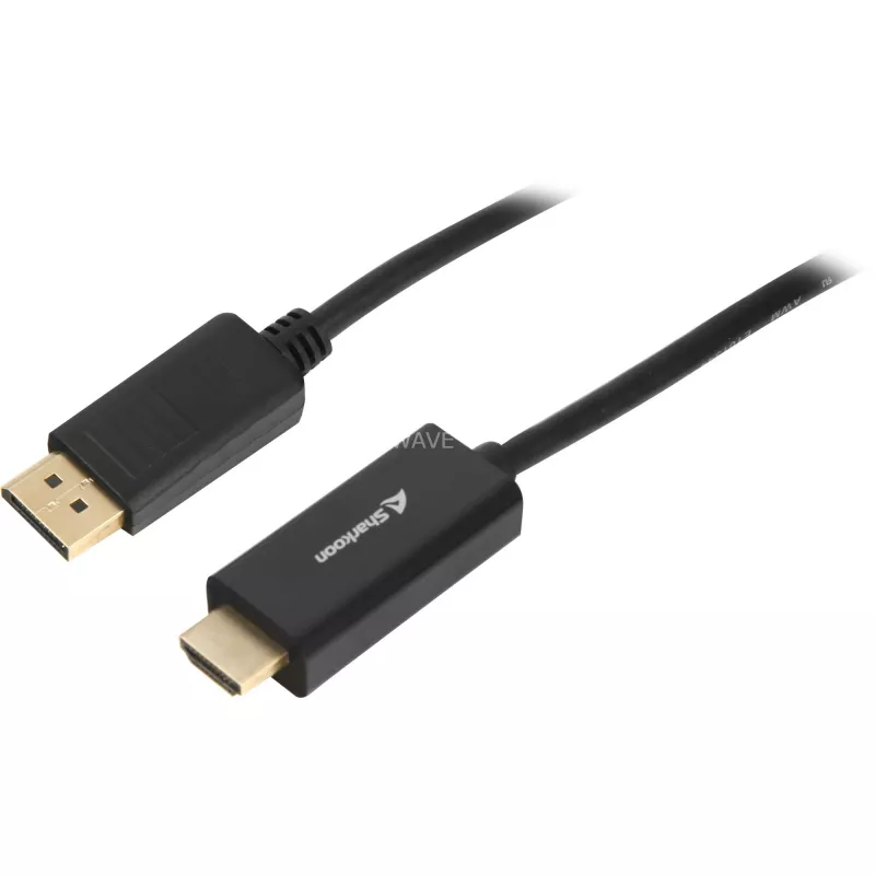 Sharkoon SHA Displayport 1.2 to HDMI 4K bk 2.0m ACTIVE 4Kx2K 60hz