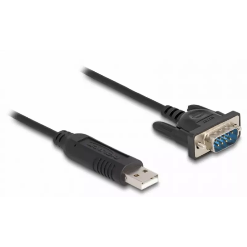 DeLOCK USB 2.0 to serial RS-232 adapter 50 cm FTDI Black
