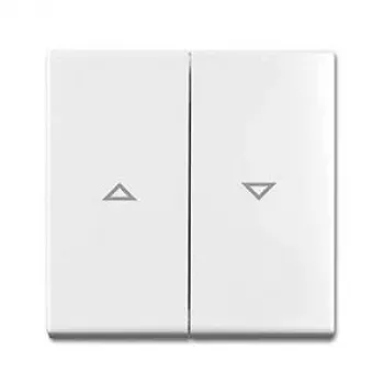 Switch plate and socket cover busch jaeger 1713-0-0202 — decorative wall plate for switches and sockets