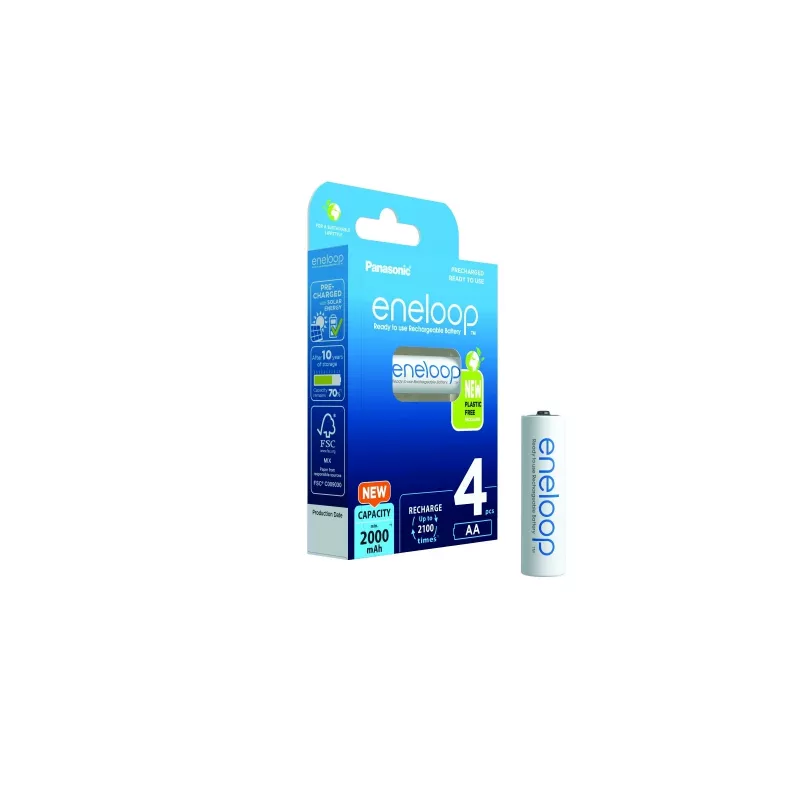 Rechargeable batteries PANASONIC ENELOOP AA 2000 mAh 4 pc(s) (BK-3MCDE/4CP)