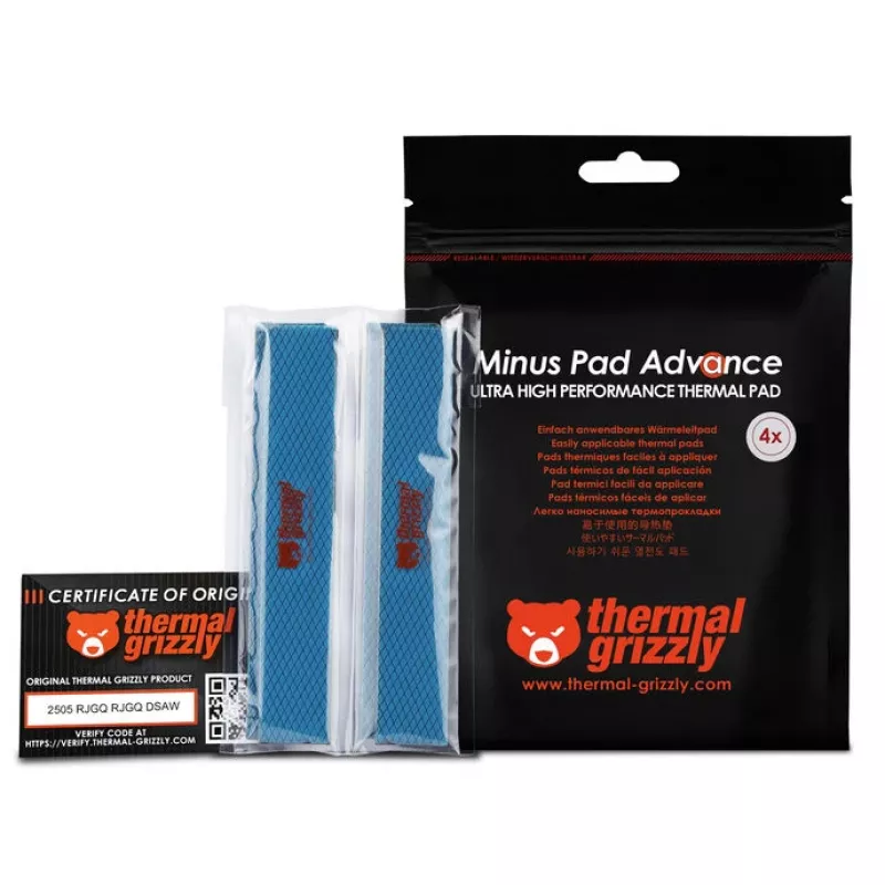 Thermal Grizzly Minus Pad Advance - 120 x 20 x 1.0 mm, 4 pieces