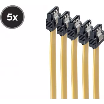 SATA data cable ShiverPeaks BS78246-0.5Y-5 6 Gb/s with metal clip, 0.5 m