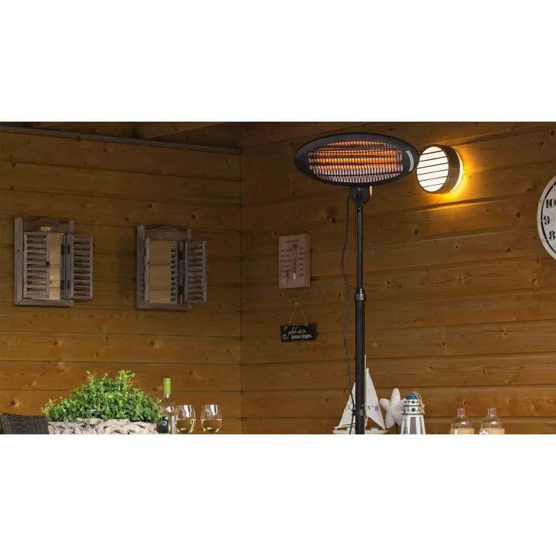 Sunred SMQ2000A electric space heater Indoor & outdoor Black 2000 W Quartz electric space heater