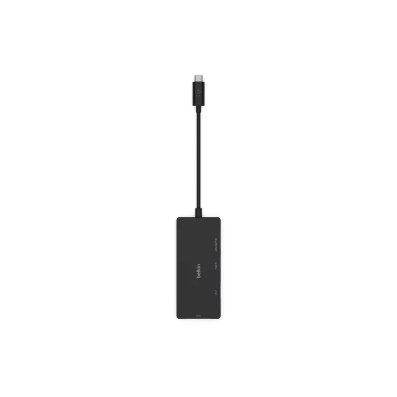 Linksys Belkin - Videoadapter - USB-C (M) to HD-15 (VGA), DVI-I, HDMI, DisplayPort (W) - 4K Support - Black (AVC003BTBK)