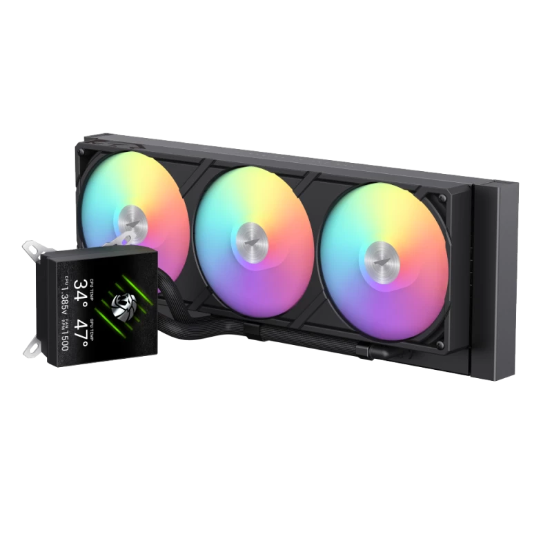 Gamemax CPU Liquid Cooler | GLACIER 360 LCD BK | Intel, AMD