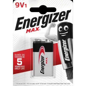 ENERGIZER BATTERY Max 426660 9V 6LR61, 1 piece, Eco pack