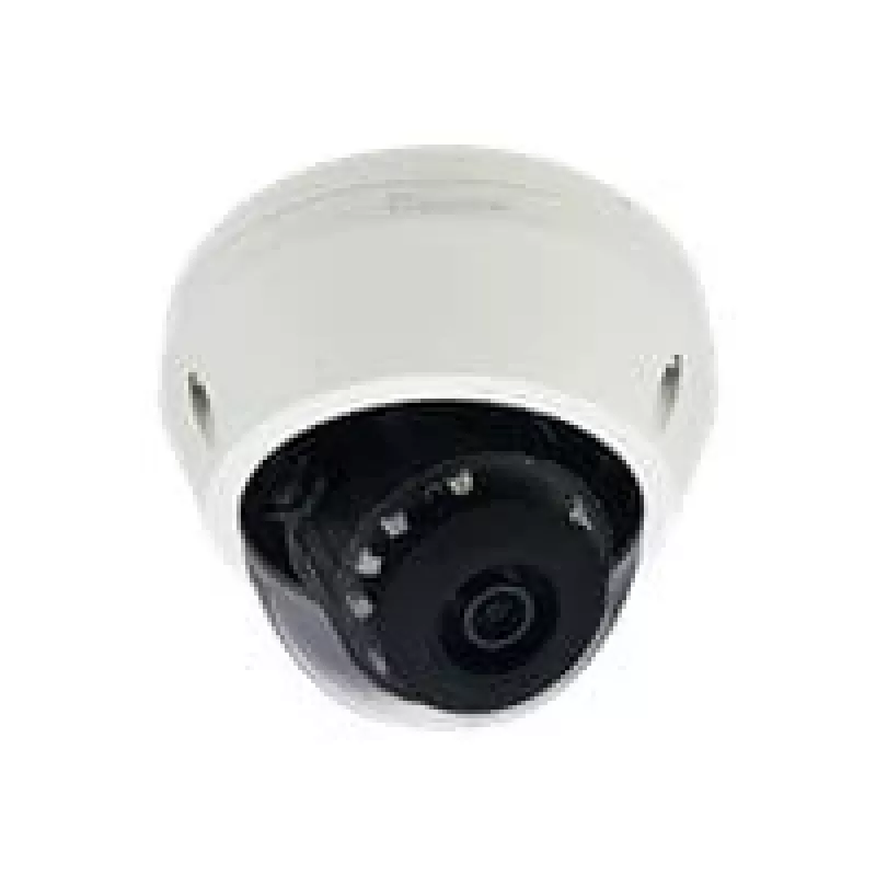 LevelOne HUBBLE Fixed Dome IP Network Camera, H.265, 5-Megapixel, 802.3af PoE, IR LEDs, Indoor/Outdoor, Vandalproof