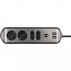 Brennenstuhl estilo Eck-Steckdosenleiste 4-fach, schwarz 2x Schutzkontakt-Steckdosen, 2x Euro-Steckdosen, inkl. USB-Ladefunktion
