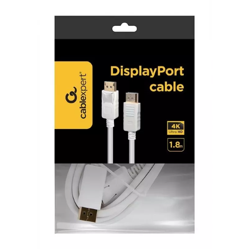DisplayPort cable Gembird CC-DP2-6-W — DisplayPort to DisplayPort, 1.8 m, white