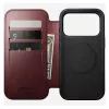 Mobile phone cover Nomad Modern Leather Folio for Apple iPhone 17 Pro, 6.3 inch (16 cm), leather burgundy