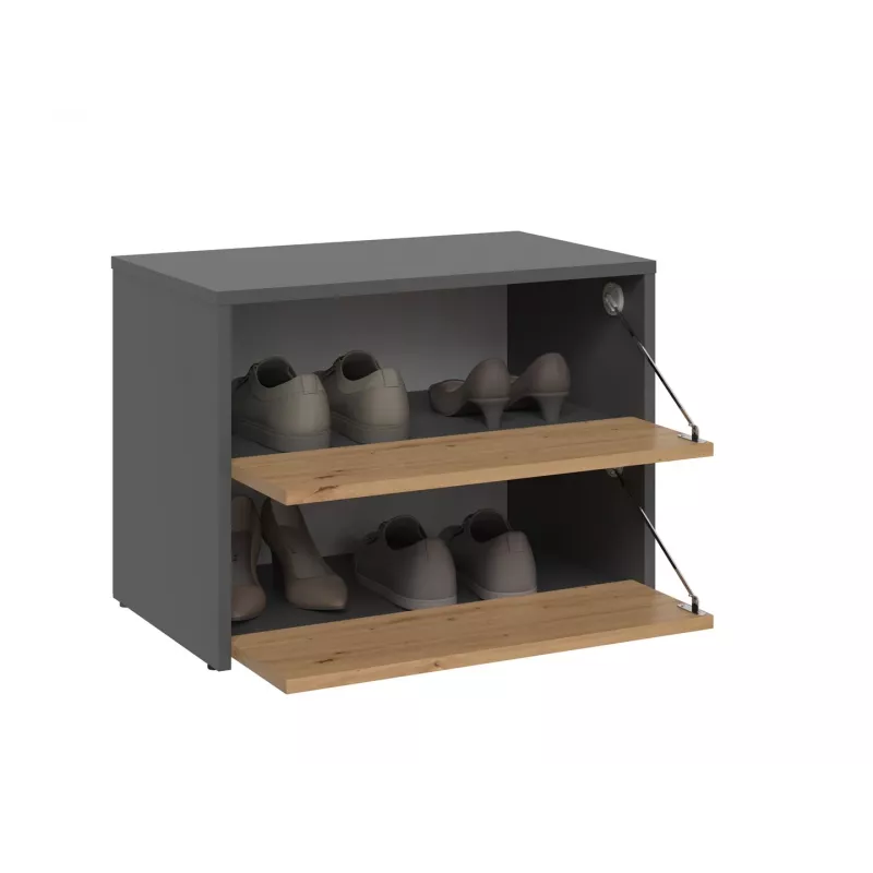 Closed shoe organizer top e shop MODO ANT/ART — Anthracite and Oak, particle board