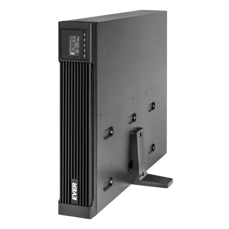 Online UPS EVER Powerline RT PRO 3kVA 3kW rack/tower, double-conversion, 1-ph, 200–240V output, 9× C13 outlets, LCD, VRLA batteries