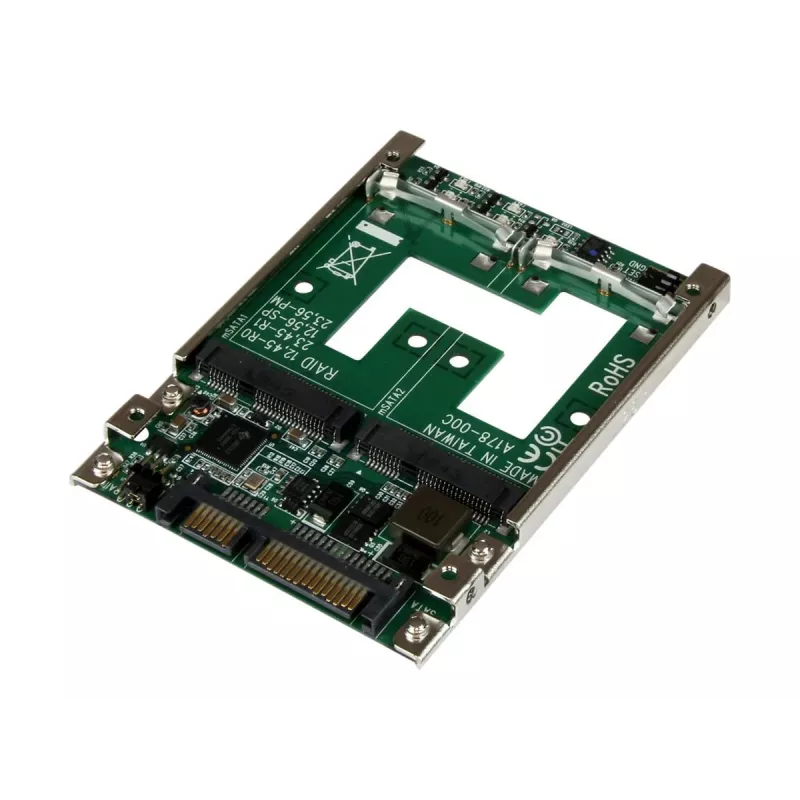 StarTech.com Dual mSATA SSD to 2.5” SATA RAID Adapter Converter