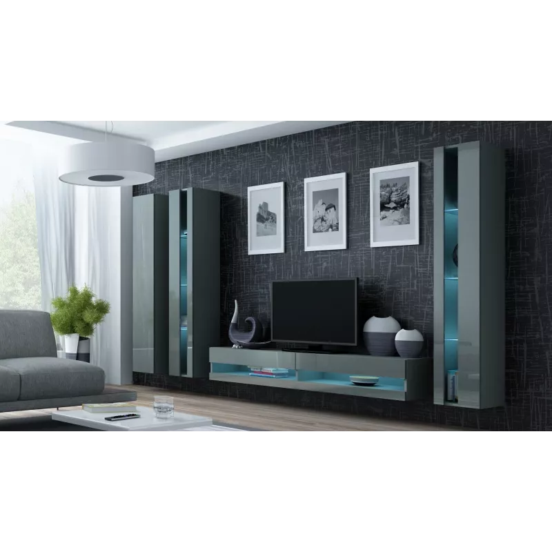Cama TV stand VIGO NEW 30/180/40 white/grey gloss