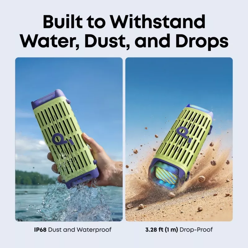 Portable speaker Anker Soundcore Boom 3i — 50W, Bluetooth, waterproof, green